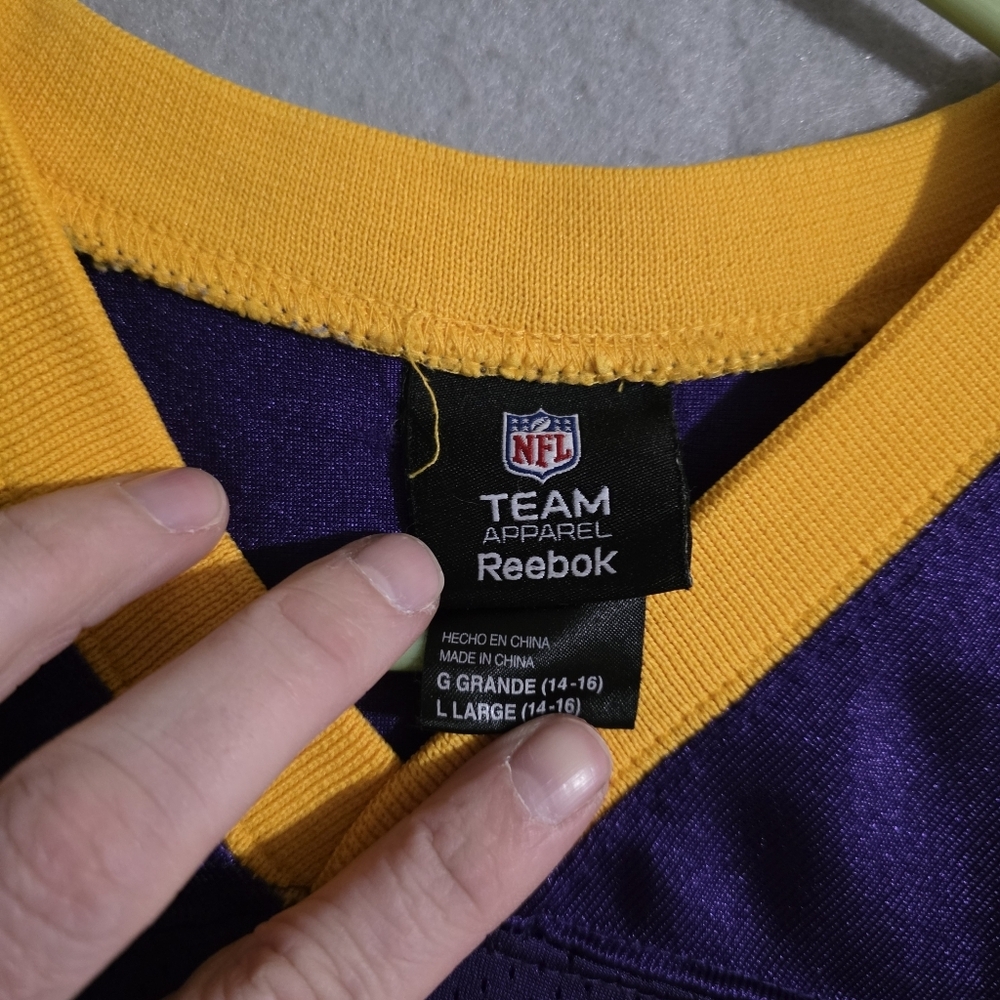 VTG Reebok Minnesota Vikings Adrian Peterson #28 Jersey Size Youth Large - Picture 2 of 12